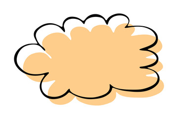 Hand drawn speech bubble Blank empty message box Textbox frame for banners, price tags, stickers, design