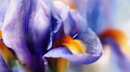Close-up of a vibrant iris blossom