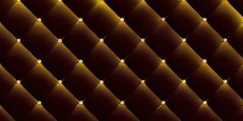 Naklejka premium Elegant quilted leather background with diamond accents creates a luxurious pattern.