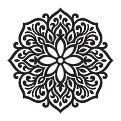 "Floral Mandala Pattern Vector Ornament Design"