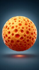 Spongy Planetoid on a Dark Background.