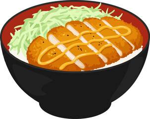 Simple Chicken Katsu Donburi Icon