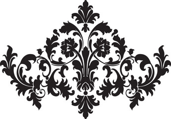 Elegant Vintage Floral Ornament SVG
