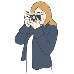 Young woman photographer