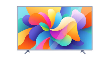 Obraz premium Colorful Abstract Art Display on Television Screen