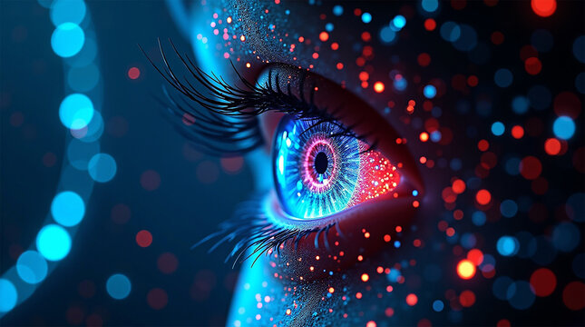 Cybernetic AI Eye – Futuristic Vision of Artificial Intelligence and Cybersecurity