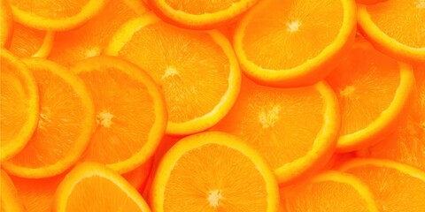 A close-up of freshly sliced oranges creating a vibrant and appetizing composition.