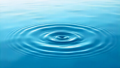 Water ripple effect on blue water 