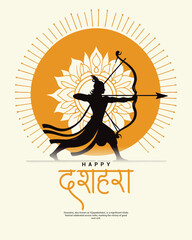 Happy Dussehra Festival Vector Illustration