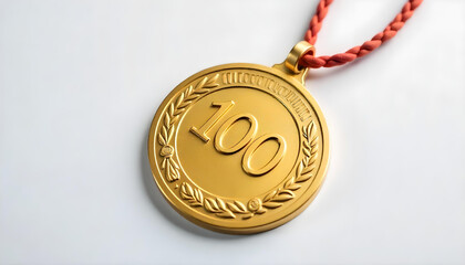 100 year gold medal isoalted