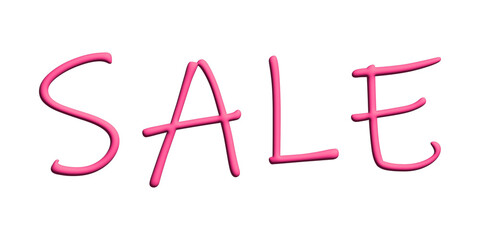 Sale lettering 3d word Template for marketing ad, print, web, banner, poster, flyer