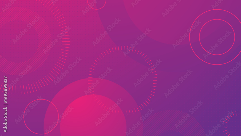 Sticker pink abstract geometric background with circles and modern decorative design pattern