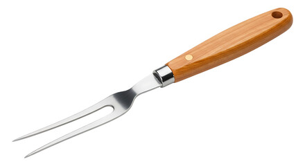 Fototapeta premium Carving Fork With Wooden Handle isolated on a transparent background