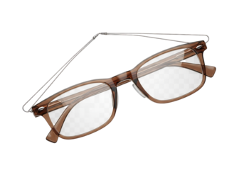 Stylish Brown Eyeglasses on Black Background Perfect for Vision Correction