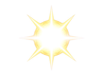 Obraz premium Glowing eight point starburst on a black background abstract illustration