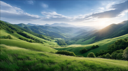 Fototapeta premium Mountain landscape in the summer.