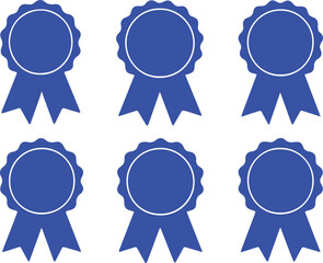 Award Badges with Ribbon Designs top seller and best choice labels in 3x3 Grid on White Background
