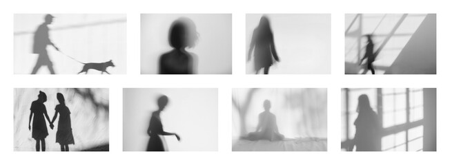 PNG Blank comic strip template layout, element set on transparent background