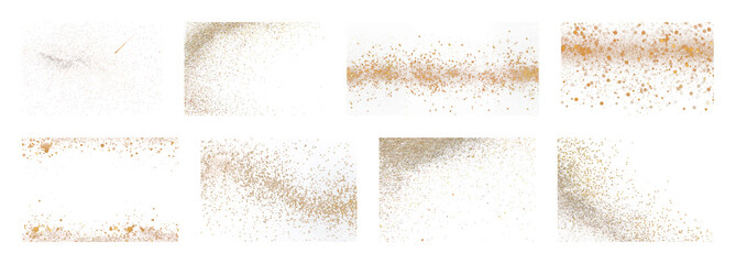 PNG Abstract glittering textured backgrounds, element set on transparent background