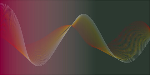 Premium design with wave line pattern background vector. Gradient background with shining lines waves.