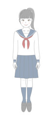 Fototapeta premium 制服を着ている女子高校生