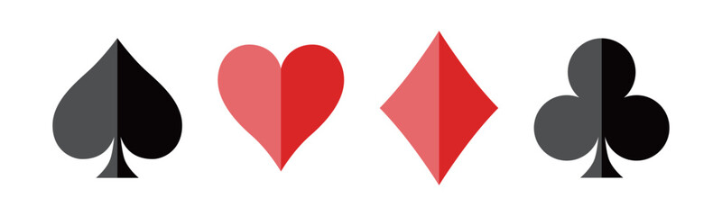 トランプのマーク、スペード、ハート、ダイヤ、クローバー