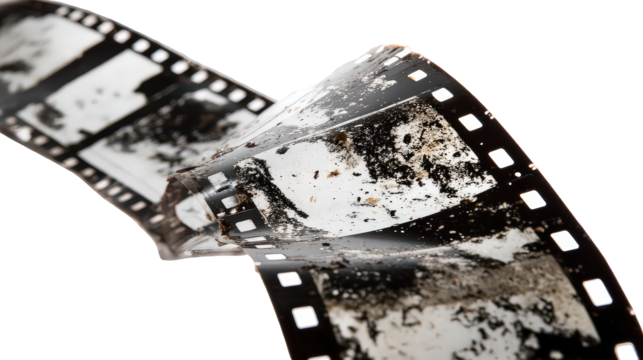 Damaged Film Strip Close Up - Powered by Adobe
