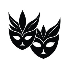 Mysterious masquerade masks silhouette mysterious eyes celebration costume mysterious fantasy