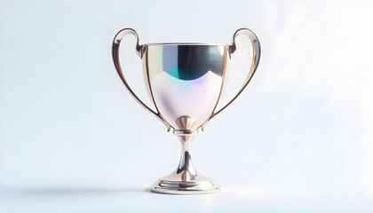 silver trophy isolated on white background