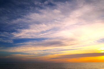 美しい夕焼けの日本海