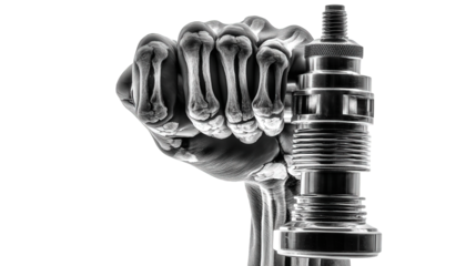 Detailed Close-Up of a Human Hand Showing Bone Structure