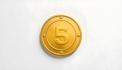 gold coin isolated on white background