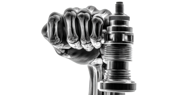 Detailed Close-Up of a Human Hand Showing Bone Structure