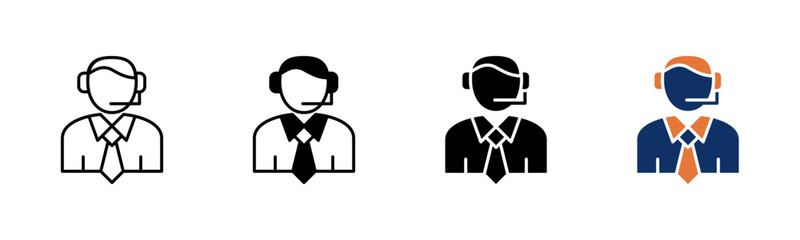 Call Center icon sheet multiple style collection