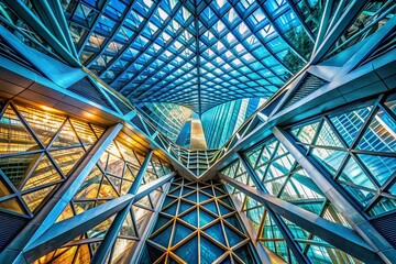 Fototapeta premium Abstract Architecture: Human Intuition & Machine Computation in Scientific Discovery