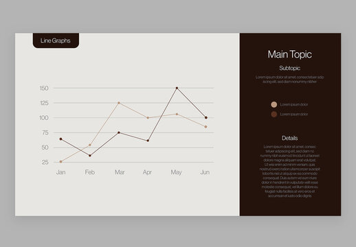 Minimalist Line Graph Time Series Chart Infographic Template