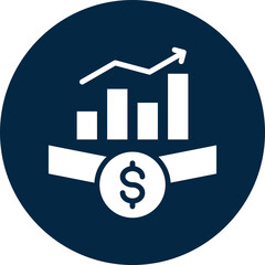 Revenue icon for business, website, application, printing, document, poster design, etc