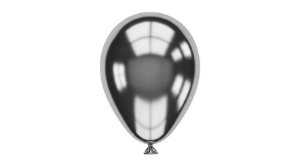 Shiny Black Balloon, Close-up, Isolated, Party Decoration.