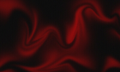 Flowing red satin fabric with a soft, smooth texture creates a velvet-like wave pattern illustration against a light backdrop