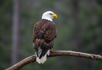 Fototapeta premium american bald eagle on a branch ai generated image 