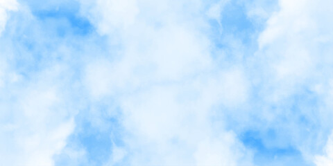 Obraz premium Blue sky with soft white clouds, natural background with fluffy cloudscape and clear atmosphere for peaceful design.