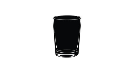 a simple black outline of a tall drinking glass