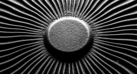 Extreme close up macro photograph of mushroom gills showing radial patterns and texture