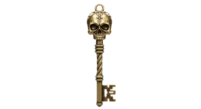 Antique skull key skeleton key vintage key 