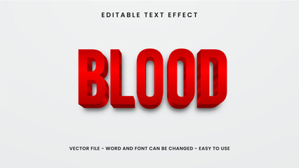 Red blood text effect  editable strong 3d text effect