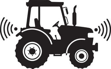 Fototapeta premium Modern farming with smart tractor technology for precision agriculture and efficient crop management, showcasing wireless connectivity in rural operations
