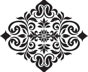 Elegant Vintage Floral Ornament SVG