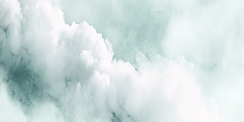 Obraz premium Light teal-toned, soft clouds or smoke
