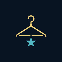 Minimal Hanger Star Logo Design