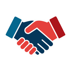 Minimal Handshake Icon Logo Design